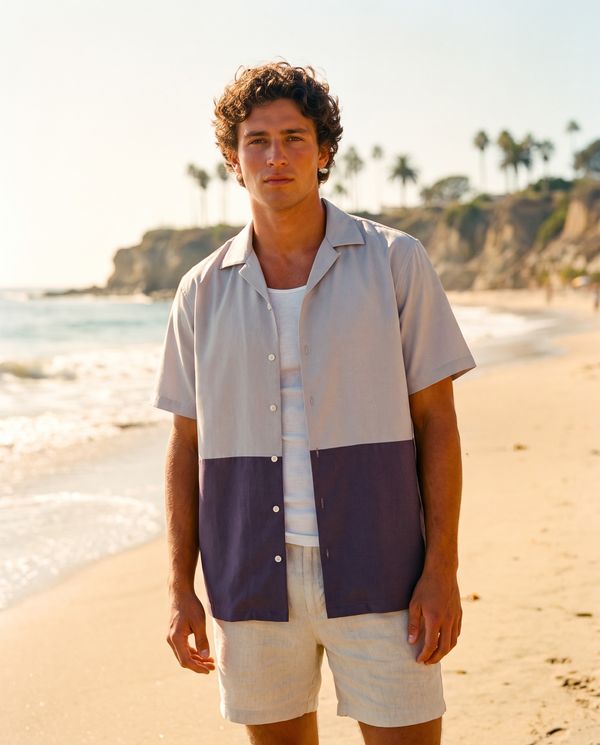 Bi-Color men's hawaiian shirts
