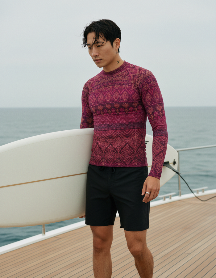 Rashguard — Men's Electric Fuchsia Serenade