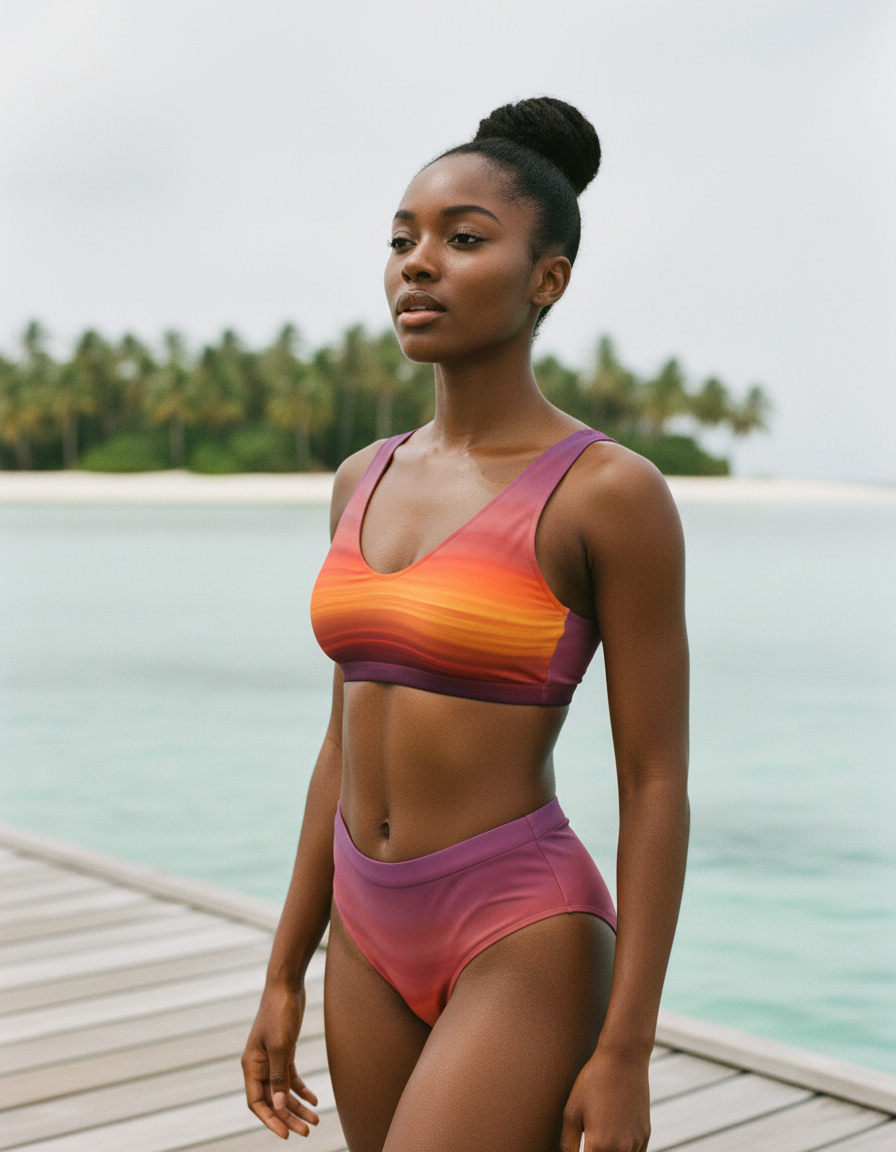 Amaranth Solstice High-Waisted Bikini Top