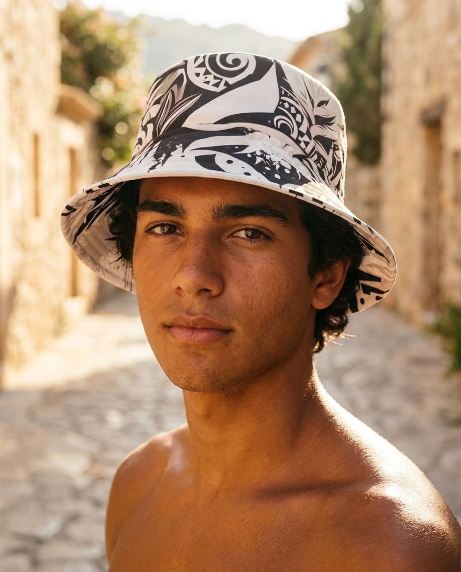 White Onyx Makani Poni bucket hats — view 1 of 2