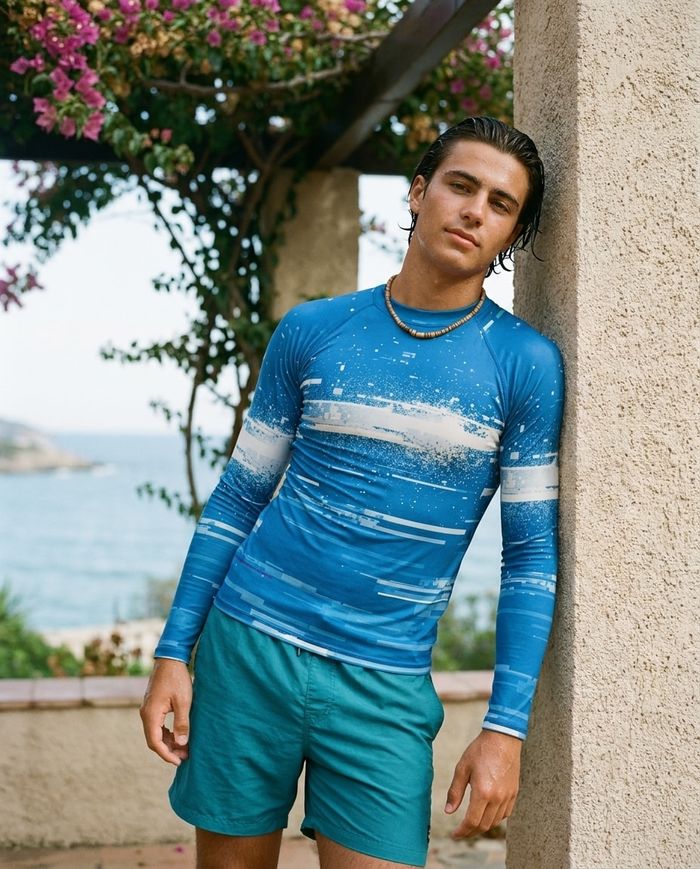 Rashguard — Men's Electric Blue Mosaic