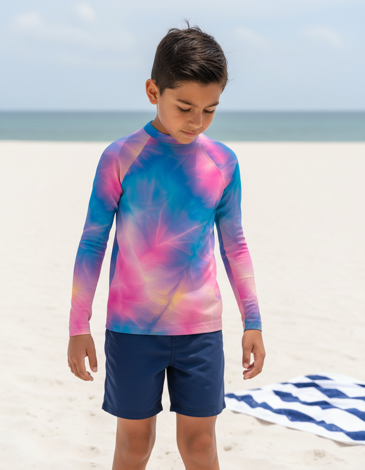 Kids Ice-Dye Rash Guard