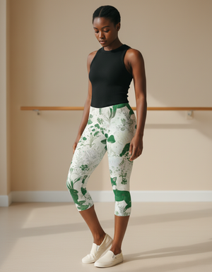 Runway Emerald Haven Leggings Capri Leggings — Dripper