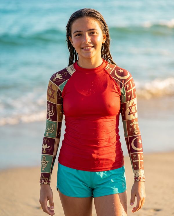 Abrahamic Collection girls youth rashguards