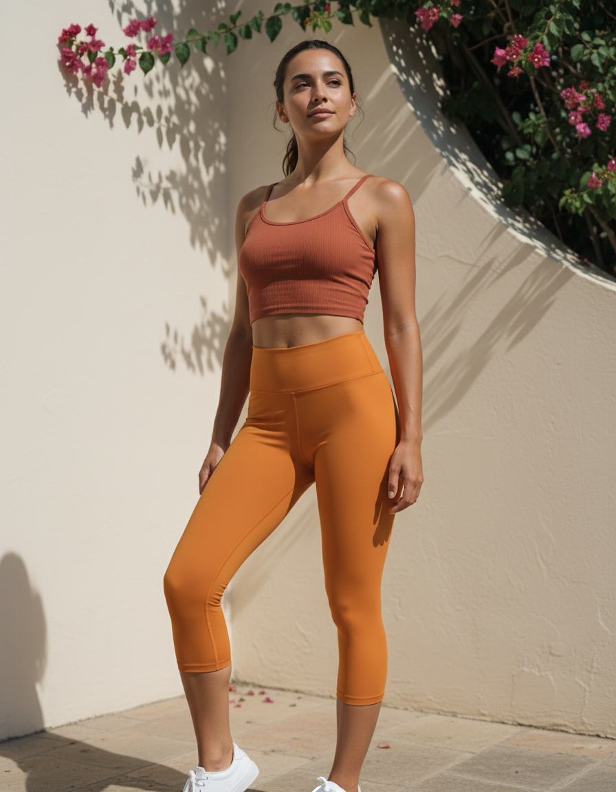 Capri-Yoga Leggings in Marmalade