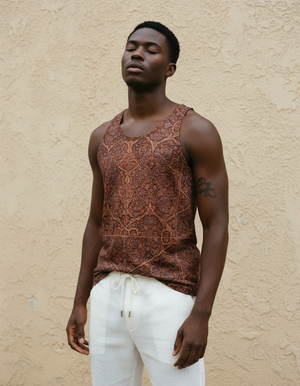 Burnt Sienna Bazaar Tank Top Men's Tank Top — Dripper