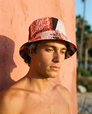Fiery Red Trance bucket hats