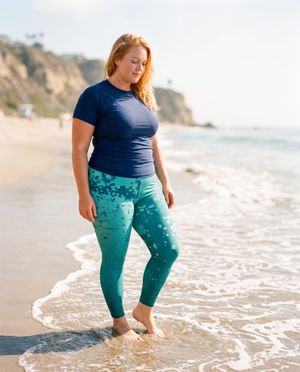 Transformative Teal Ember plus size leggings