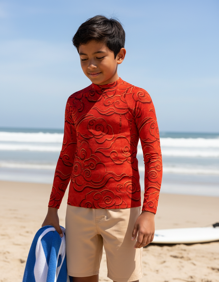 Rashguard — Youth Fiery Red Zephyr