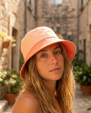 Muskmelon Marina Stripe bucket hats
