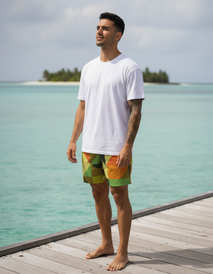 Runway Chartreuse Dwell men's swim trunks