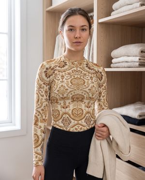 Muskmelon Rangoli Base Layer Top women's base layer tops