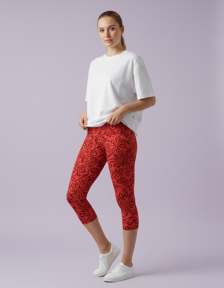 Women's Batik Collection Capri Leggings