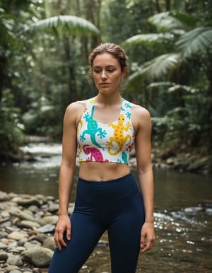 Mosaic Longline Sports Bra Longline Sports Bra — Dripper