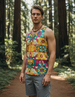 Men's Yellow Zamzam tank tops