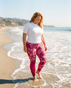 Electric Fuchsia Honua Kai plus size leggings