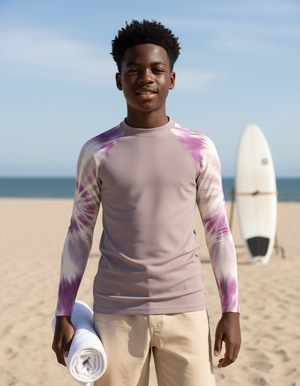 Burnished Lilac Nebula Youth Rash Guard bikini — Dripper
