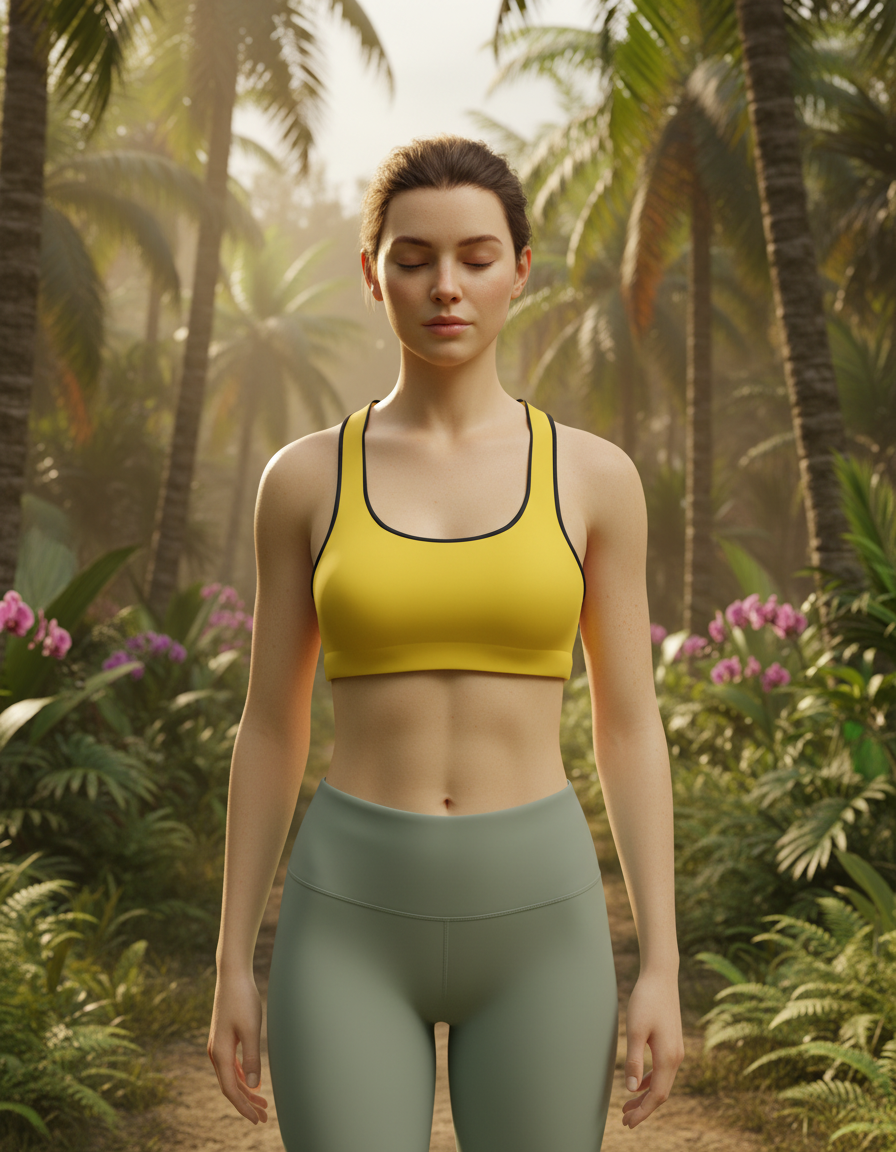 Classic Sports Bra in Yellow