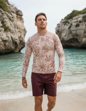 Men's Dusty Rose Kumo men's rashguards