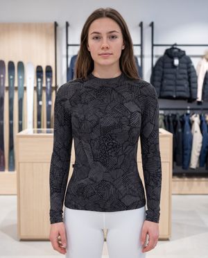 Graphite Crosshatch Base Layer Top women's base layers