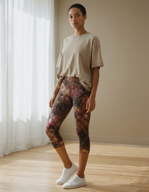 Amaranth Serenade capri leggings