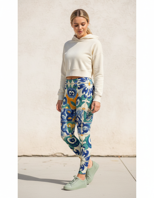 Azulejo full-length leggings