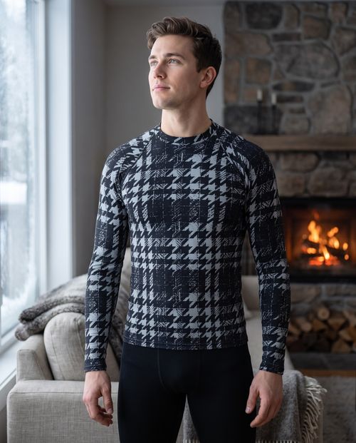 Glacier Houndstooth Base Layer Top