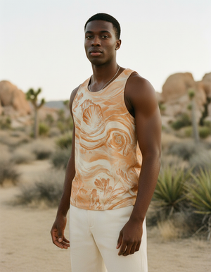 Men's Muskmelon Tidepool tank tops
