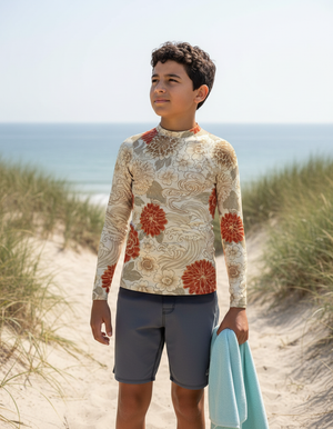 White Onyx Edo Rash Guard Youth Rash Guard — Dripper