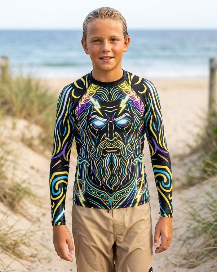 Rashguard — Boys Neon Zeus