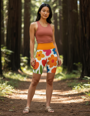 Blossom Yoga Shorts Yoga Shorts — Dripper