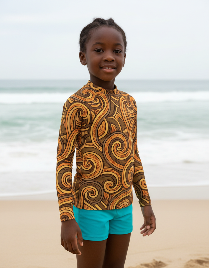Rashguard — Kids Amber Haze Spectrum