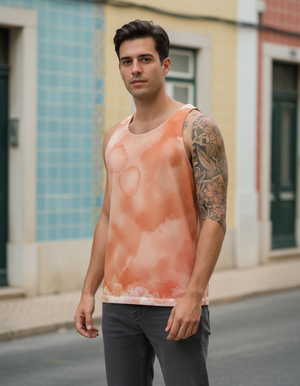 Men's Burnt Sienna Mosaic tank tops