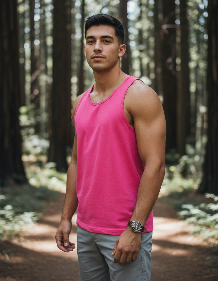 Tank top in Schiaparelli Pink