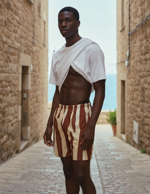 Burnt Sienna Zest men's swim trunks