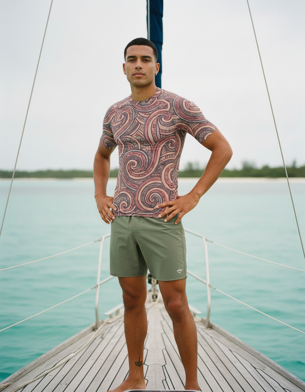 Men's Complex Color Patterns Rash Guard