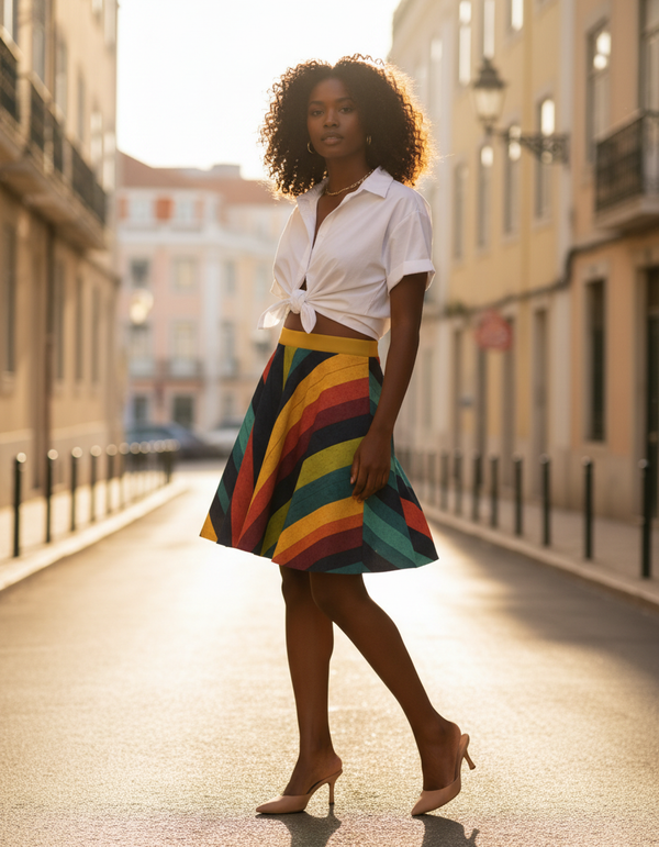 Stripe Collection Skater Skirts skater skirt
