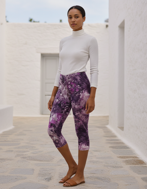 Burnished Lilac Serenade capri leggings