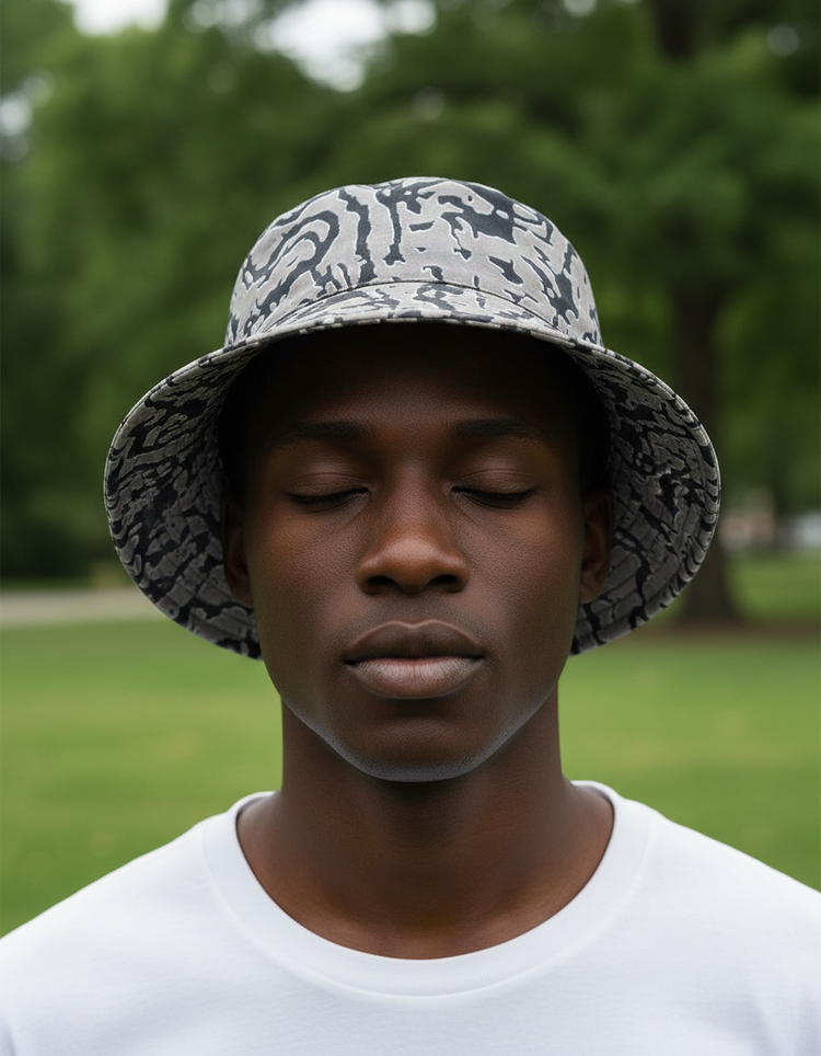 Geometric Harmony Lattice Bucket Hat