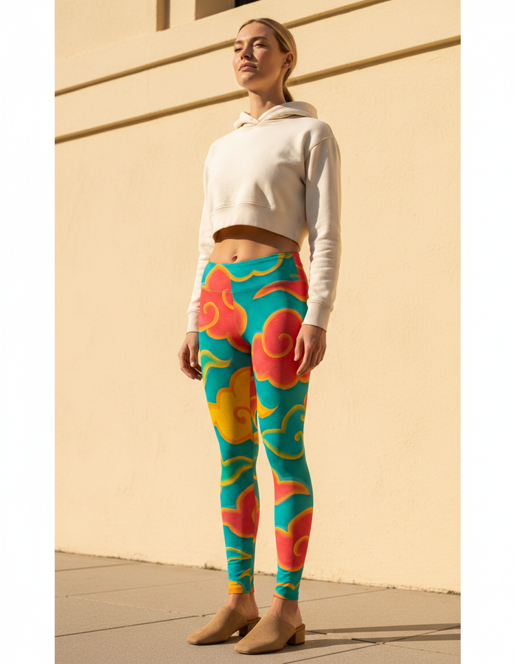 Women's Chinese Cloud Motif Leggings