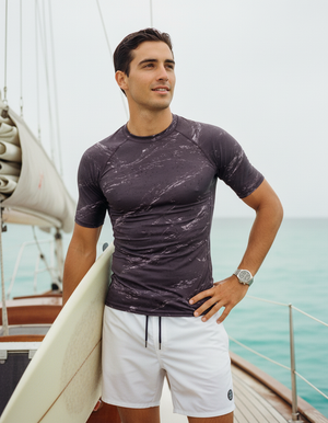 Burnished Lilac Eclipse Rash Guard Men's Rashguard — Lolekai