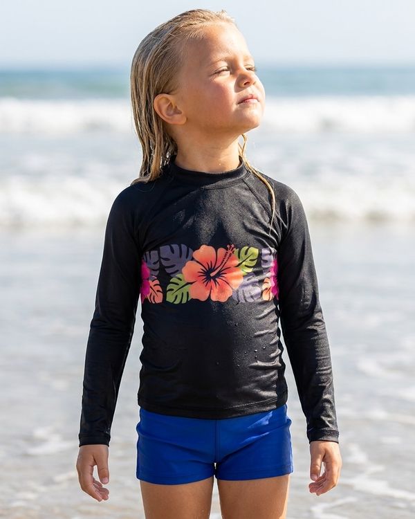 Girls Tropic Carnival Black Pua Rash Guard