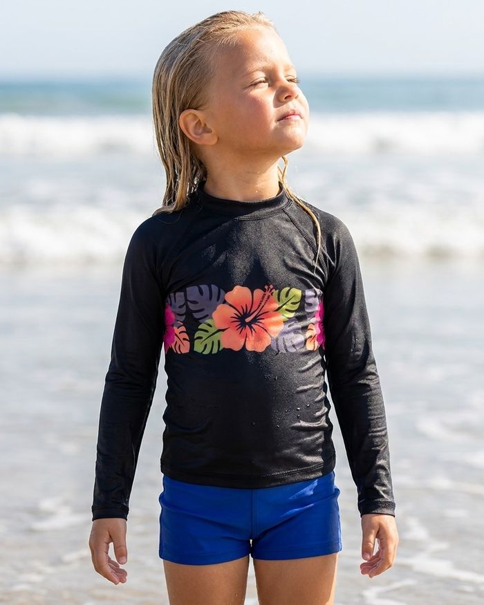 Rashguard — Girls Tropic Carnival Black Pua
