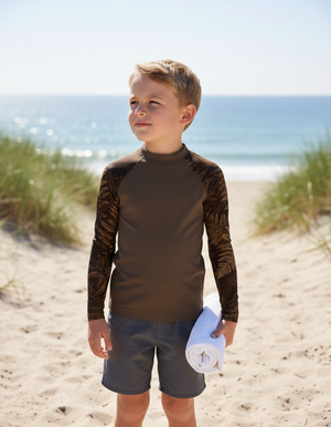 Coffee Bean Emerald Kids Rash Guard Kids Rash Guard — Dripper
