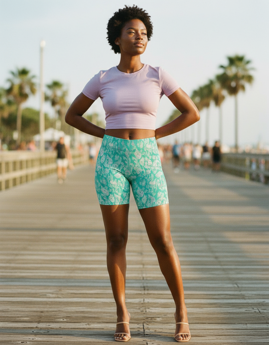 Turquoise Bramble Short Shorts Short Shorts — Lolekai