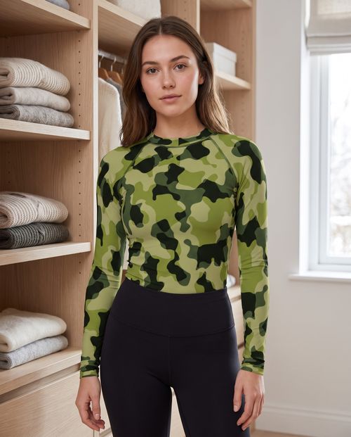 Lime Phantom Base Layer Women's Rashguard — Lolekai