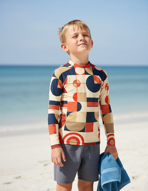 Fiery Red Form Kids Rash Guard bikini — Dripper