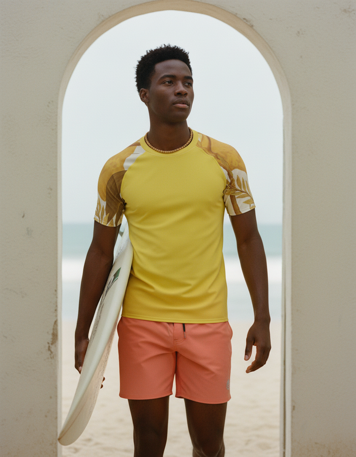 Rashguard — Men's Lemon Yellow Tropique