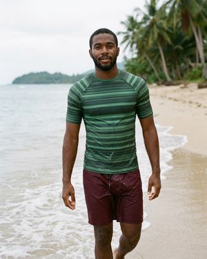 Men's Forest Green Eclipse men's short-sleeve rashguards