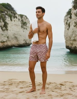 Amaranth Aoi men's swim trunks